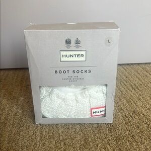 Hunter White Casual Socks